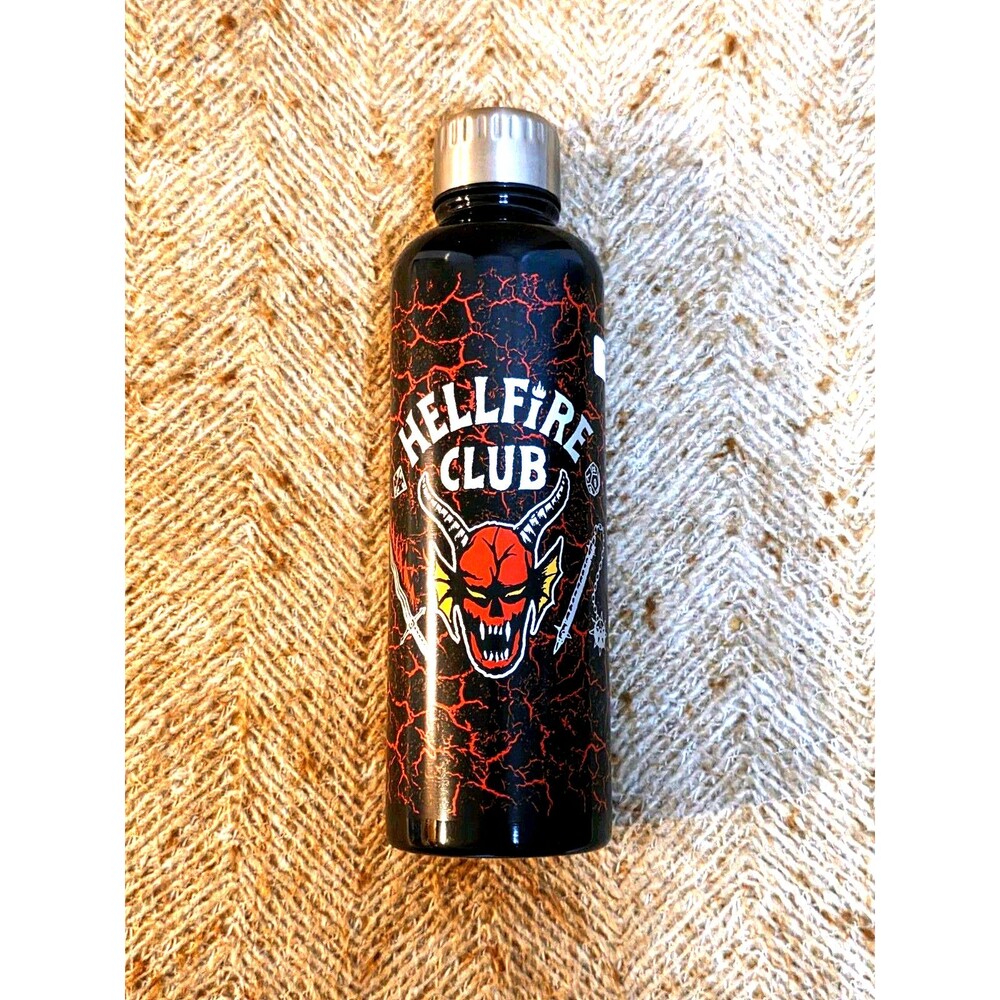 Stranger Things Hellfire Club Stainless Steel Water Bottle (16 oz / 500ml) – New